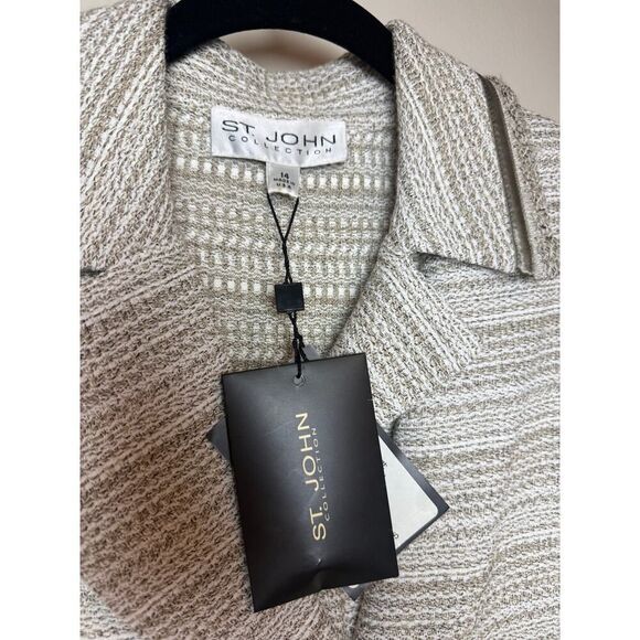 St. John Collection Wool Blend Short Sleeve Blazer NWT Women's Sz. 14 - Picture 2 of 5